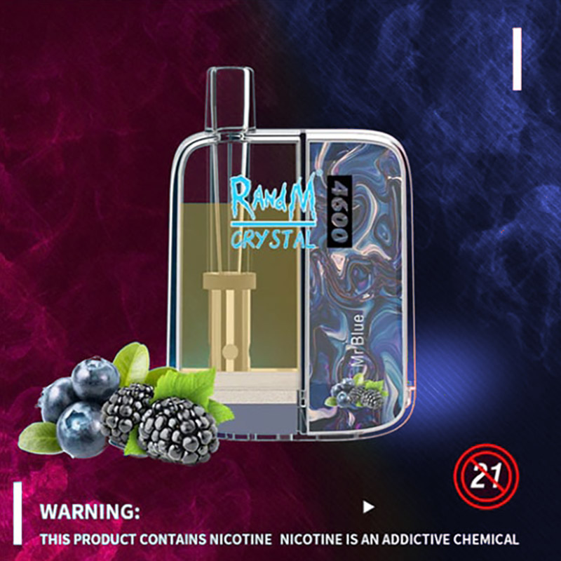 RandM Crystal 4600 Puff Disposable Vapes Fruit Flavours E-cig