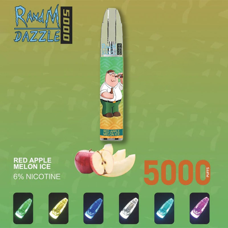 RandM Dazzle 5000 Puff Vaporizer Rechargeable Disposable E-cigarettes
